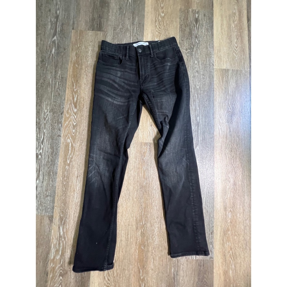 Old Navy Slim Jeans Women 30x32 Black Built-In Flex Whiskered Denim‎